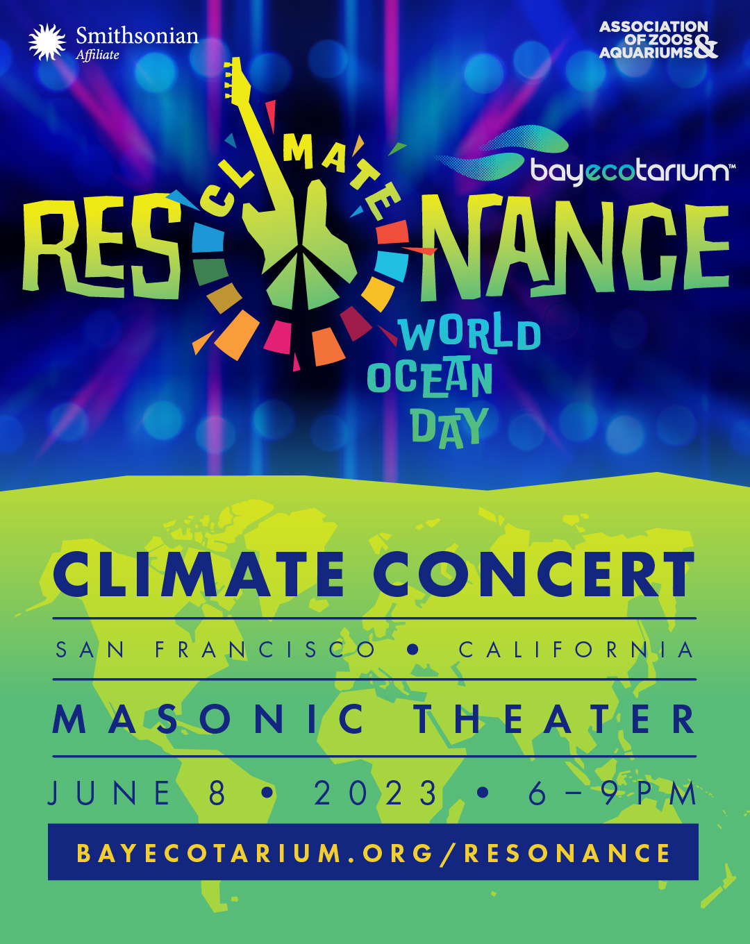 Resonance, World Ocean Day Climate Concert, June 8, 2023, San Francisco, Masonic Theater, 6-9pm